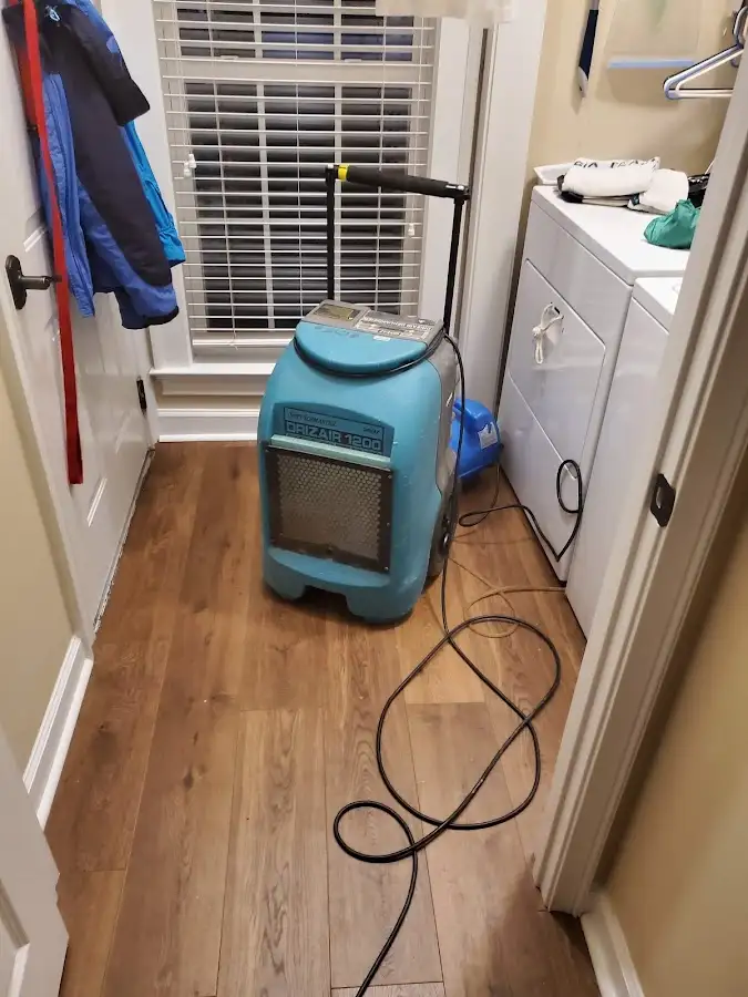 Commercial dehumidifier deployed for Flood Damage Cleanup in Columbine